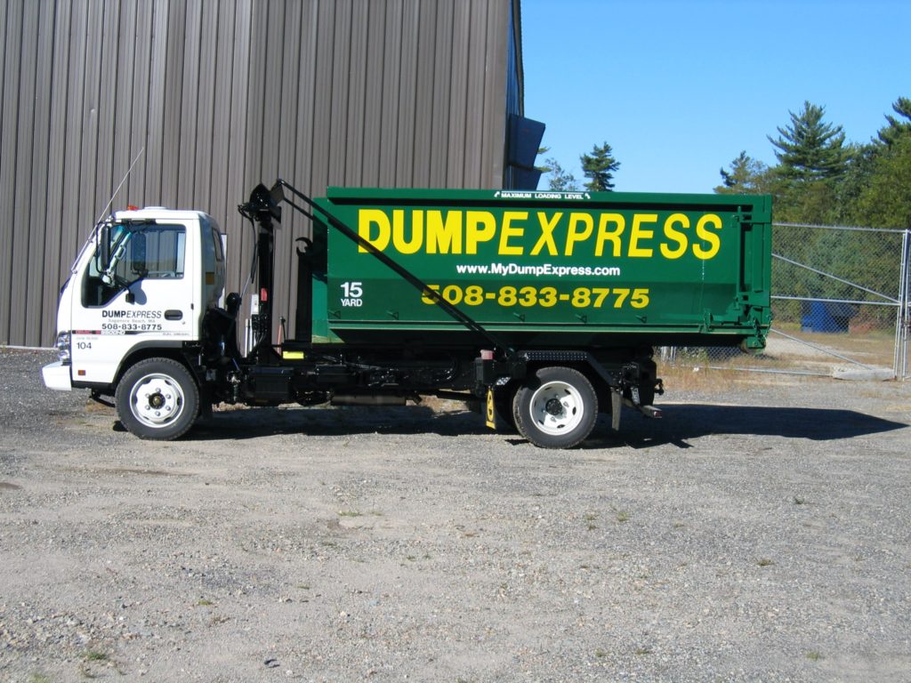 Dumpster rental cape cod parked