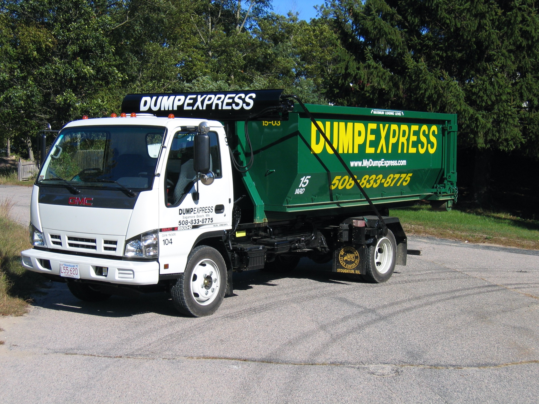 Dumpster rental cape cod, little truck