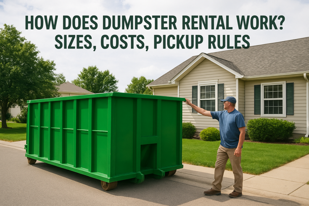 How Does Dumpster Rental Work? Sizes, Costs, Pickup Rules