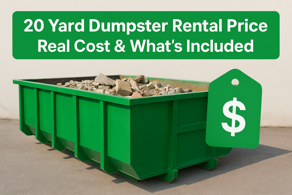 20 Yard Dumpster Rental Price: Real Cost & What’s Included