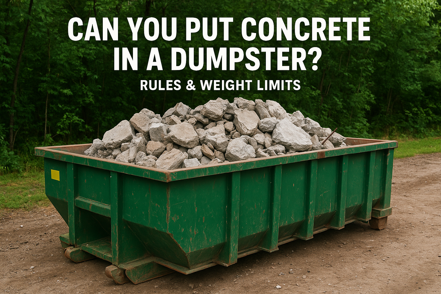 Can You Put Concrete In A Dumpster? Rules & Weight Limits