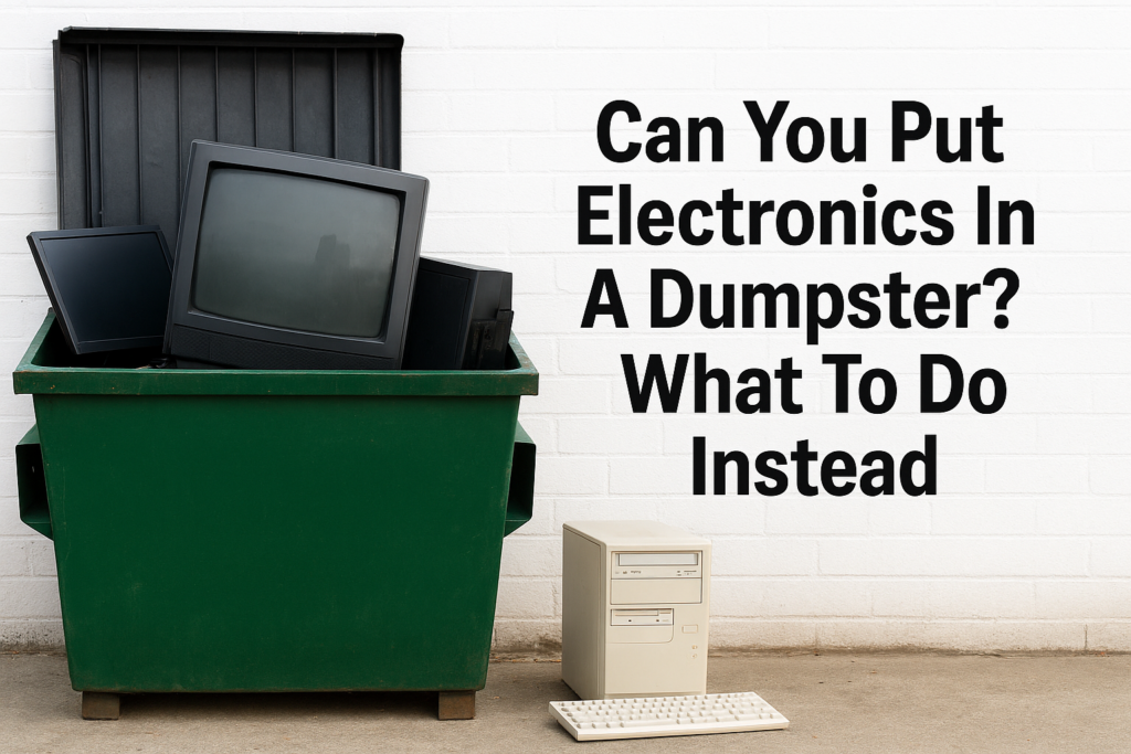 Can You Put Electronics In A Dumpster? What To Do Instead