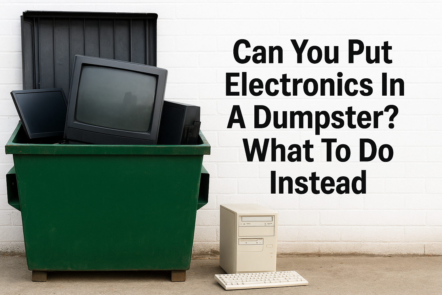 Can You Put Electronics In A Dumpster? What To Do Instead