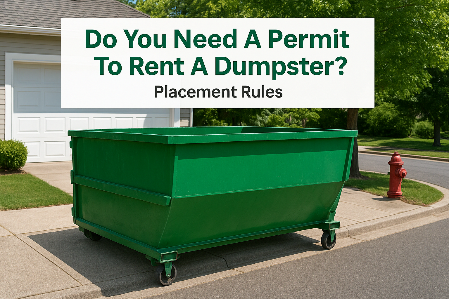 Do You Need A Permit To Rent A Dumpster? Placement Rules