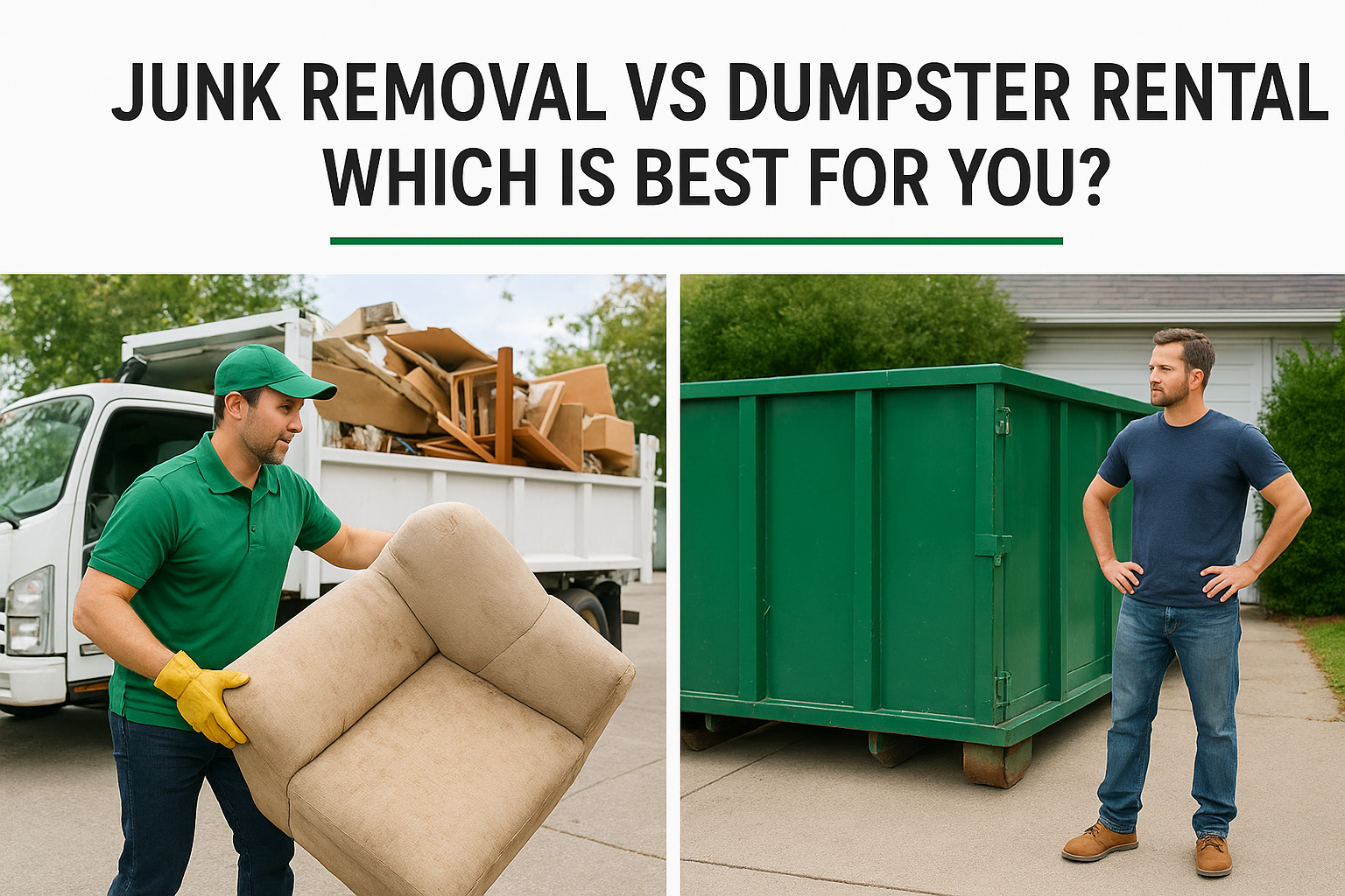 Junk Removal Vs Dumpster Rental: Which Is Best For You?