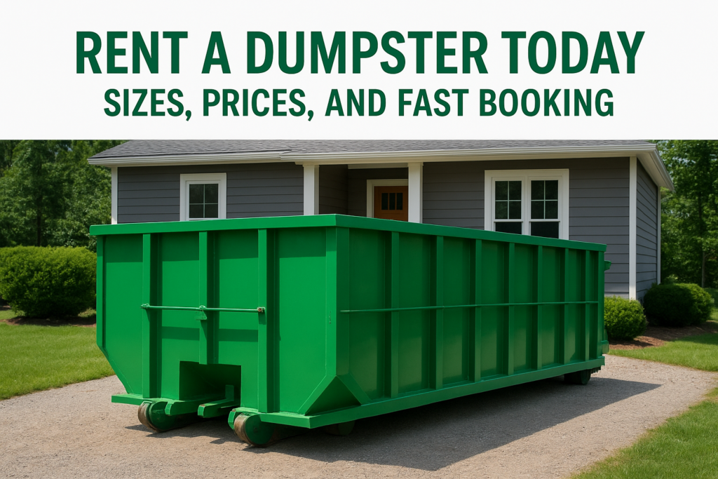 Rent A Dumpster Today: Sizes, Prices, And Fast Booking