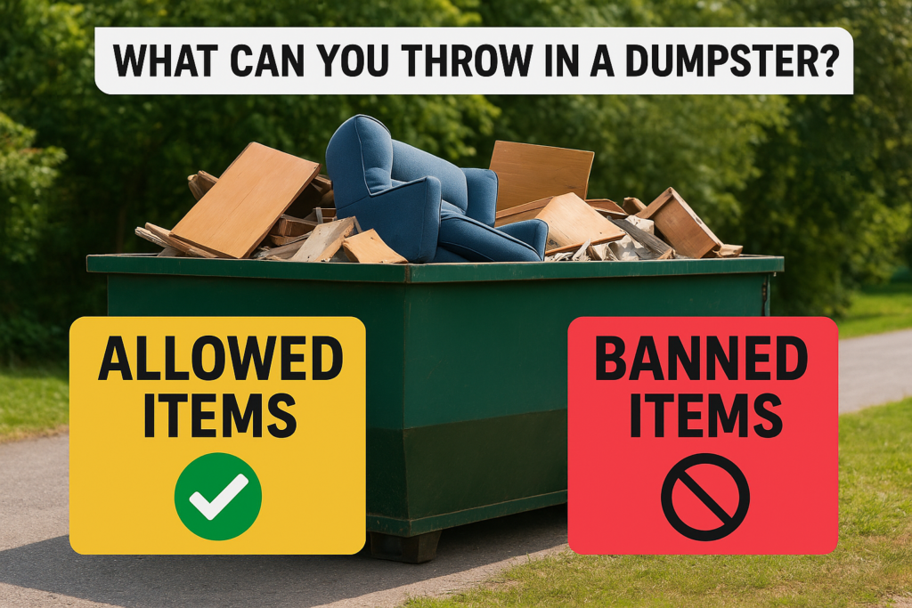 What Can You Throw in a Dumpster? Allowed Vs. Banned Items