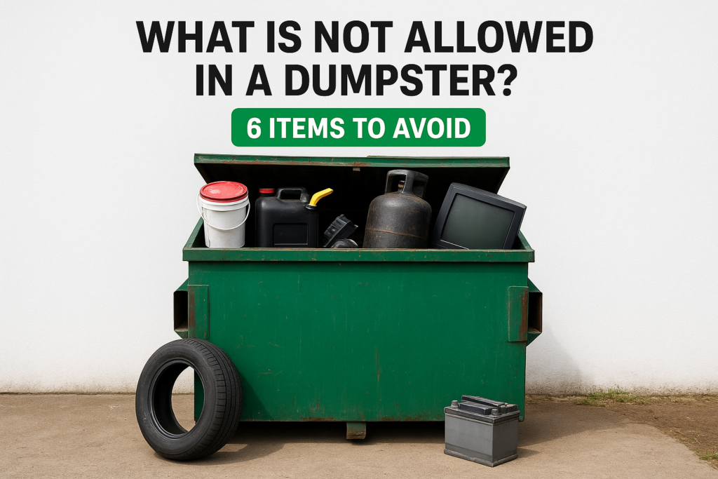 What Is Not Allowed In A Dumpster? 6 Items To Avoid