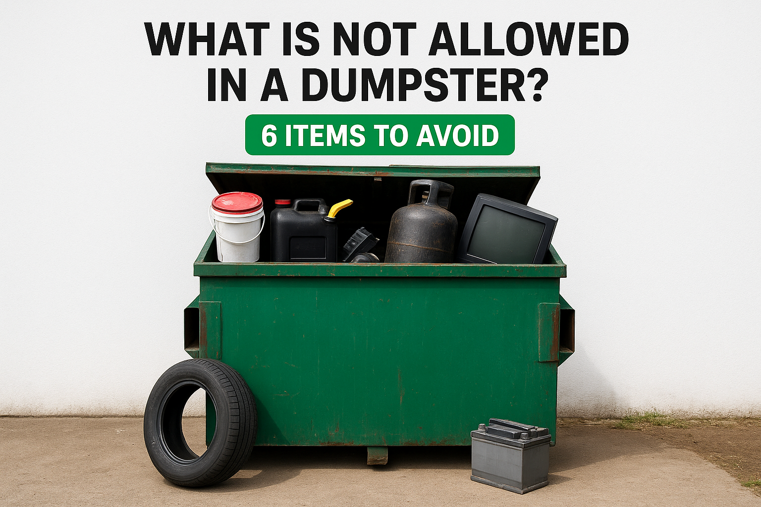 What Is Not Allowed In A Dumpster? 6 Items To Avoid