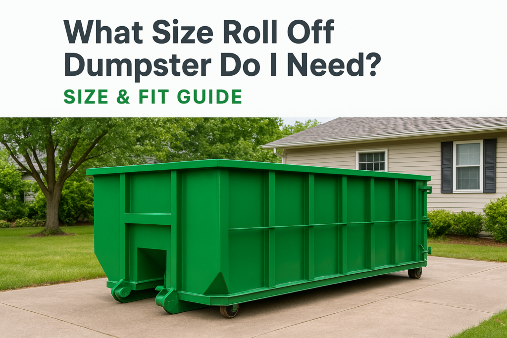 What Size Roll Off Dumpster Do I Need? Size & Fit Guide