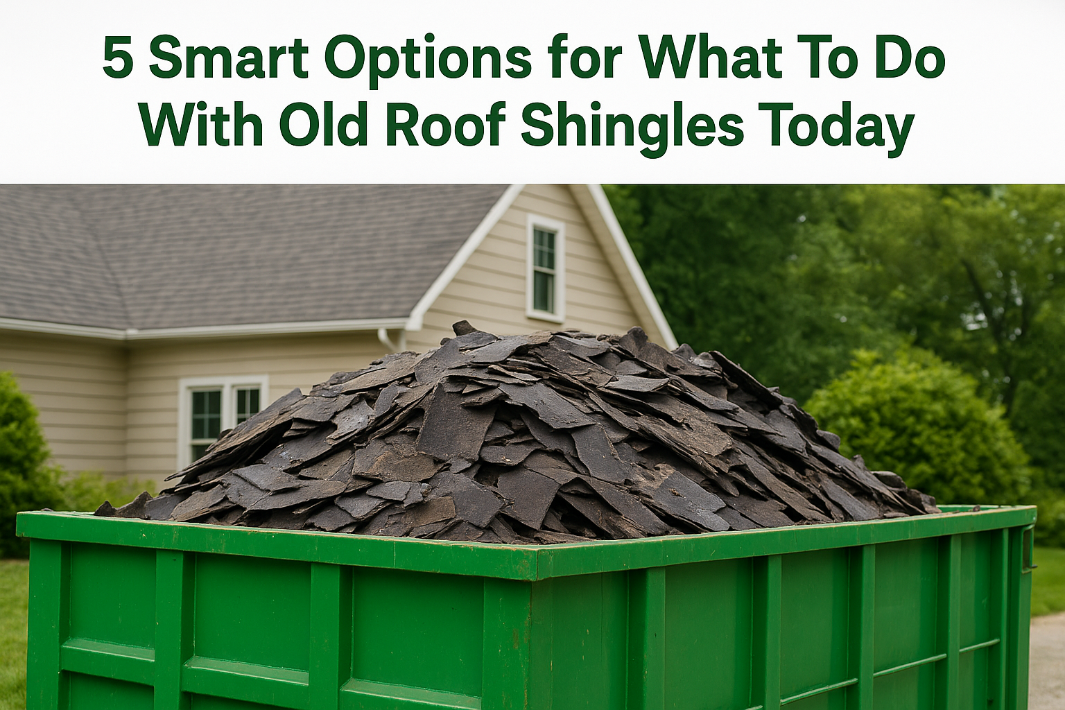 5 Smart Options for What To Do With Old Roof Shingles Today
