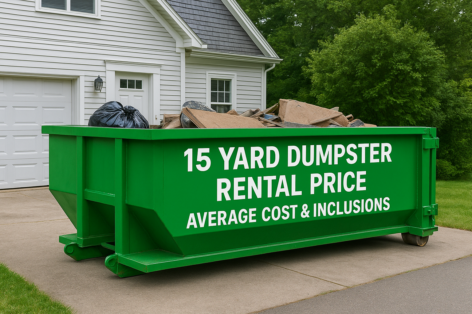 15 Yard Dumpster Rental Price: Average Cost & Inclusions