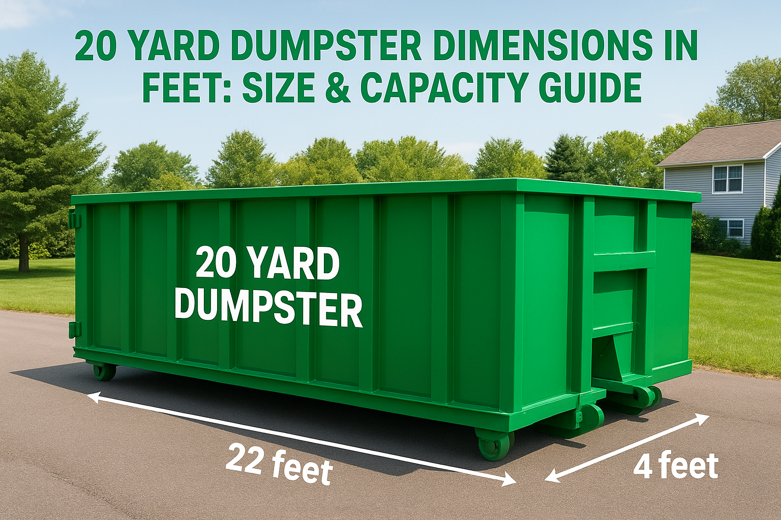 20 Yard Dumpster Dimensions In Feet: Size & Capacity Guide