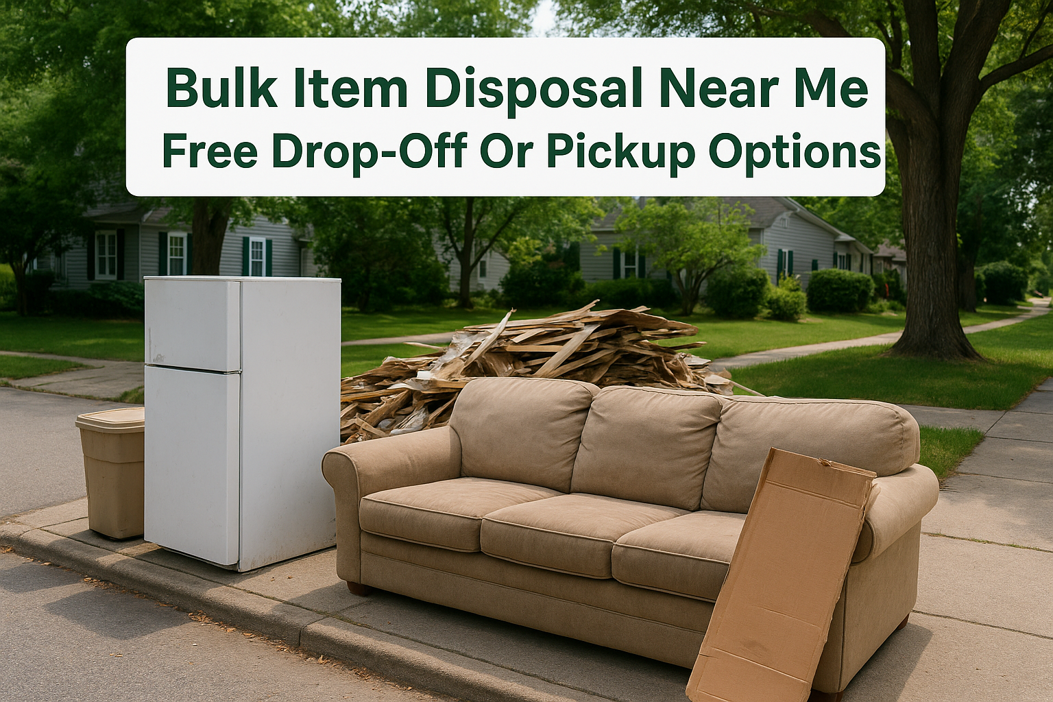 Bulk Item Disposal Near Me: Free Drop-Off Or Pickup Options