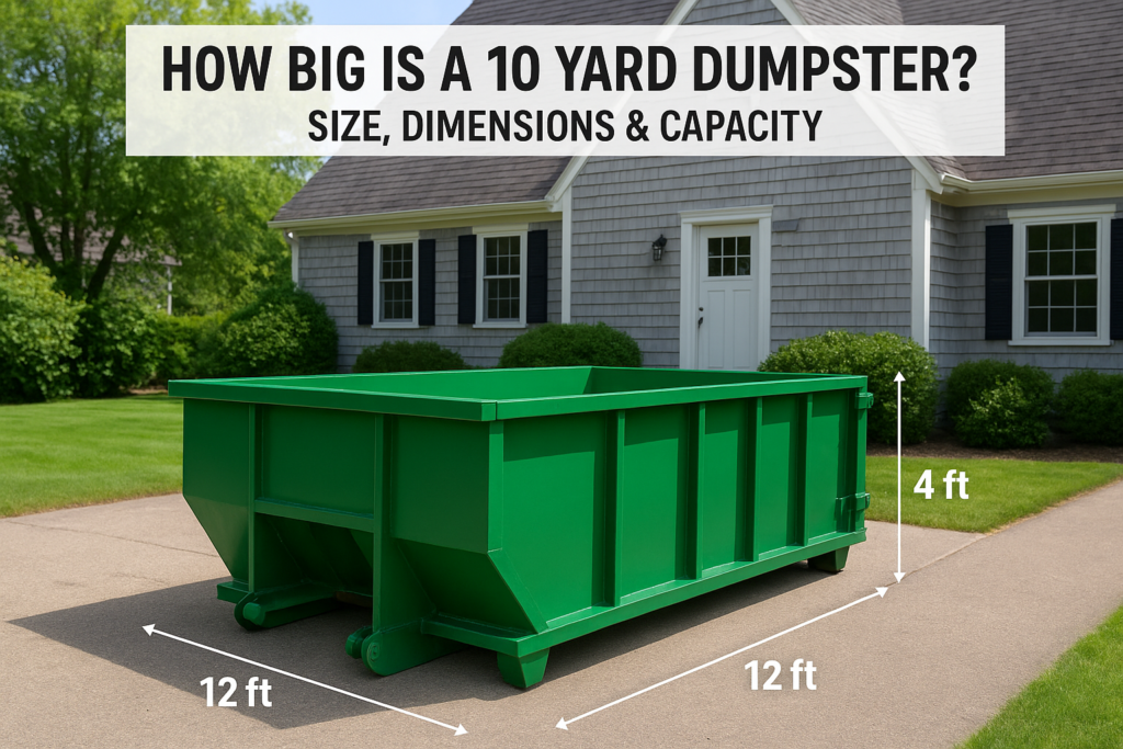 How Big Is a 10 Yard Dumpster? Size, Dimensions & Capacity