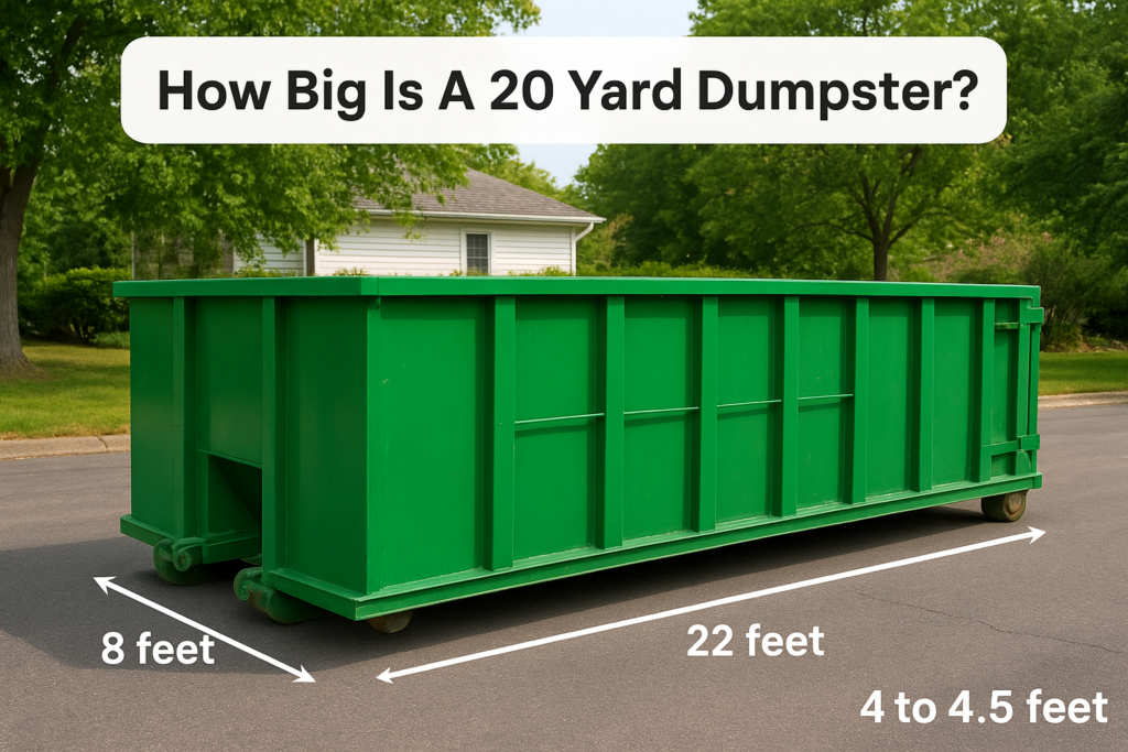 How Big Is A 20 Yard Dumpster? Dimensions, Volume & Weight