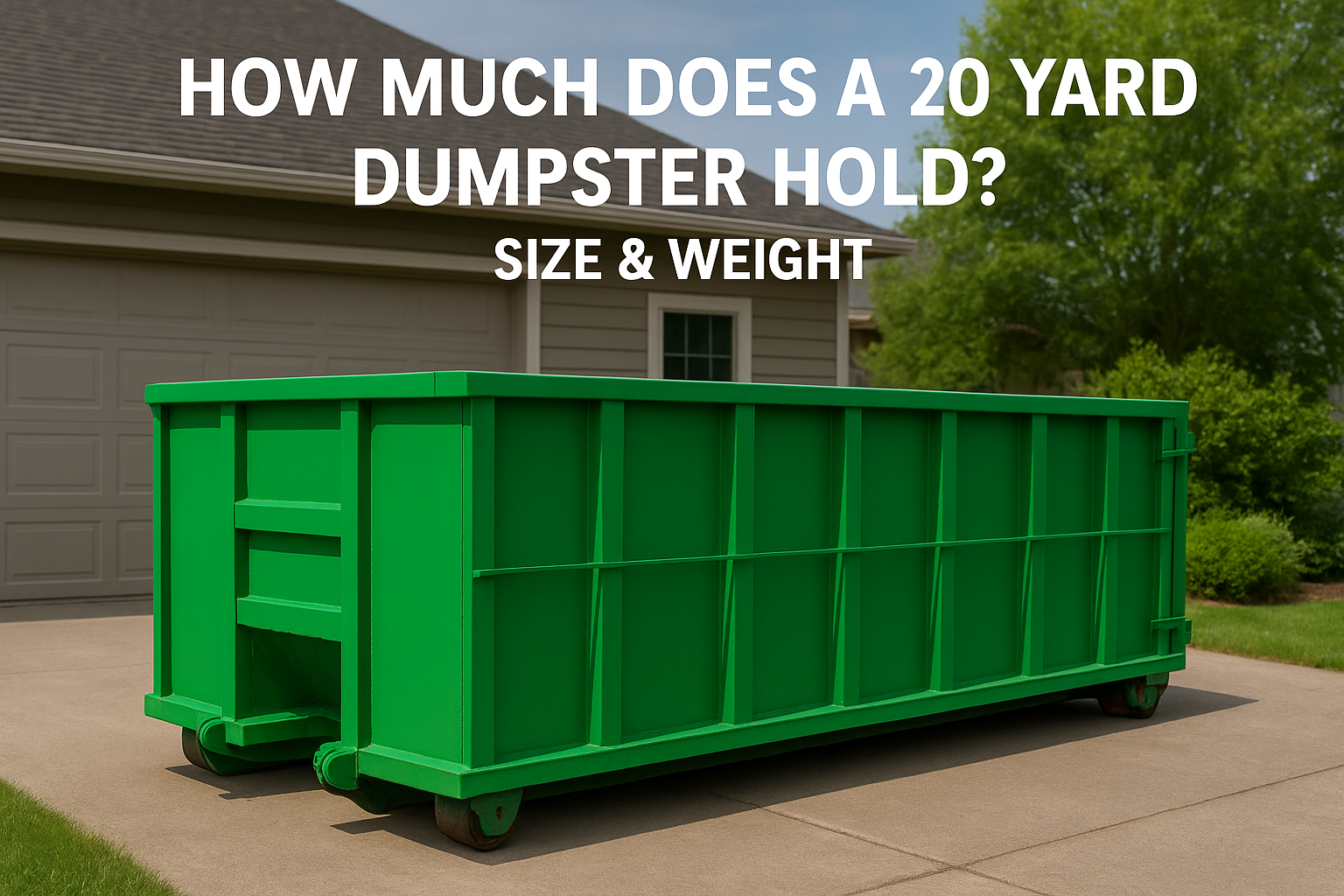 How Much Does A 20 Yard Dumpster Hold? Size & Weight
