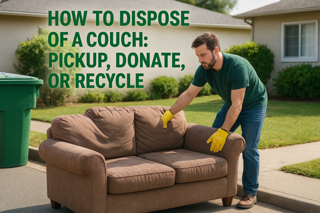 How to Dispose of a Couch: Pickup, Donate, Or Recycle