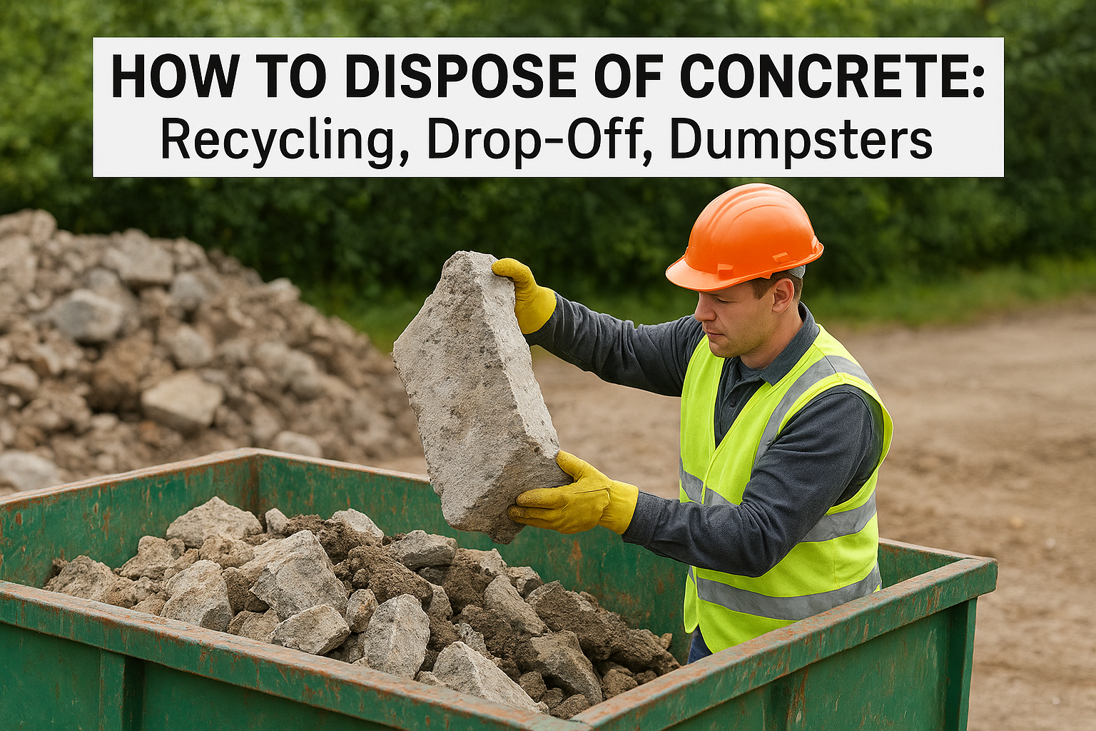 How to Dispose of Concrete: Recycling, Drop-Off, Dumpsters