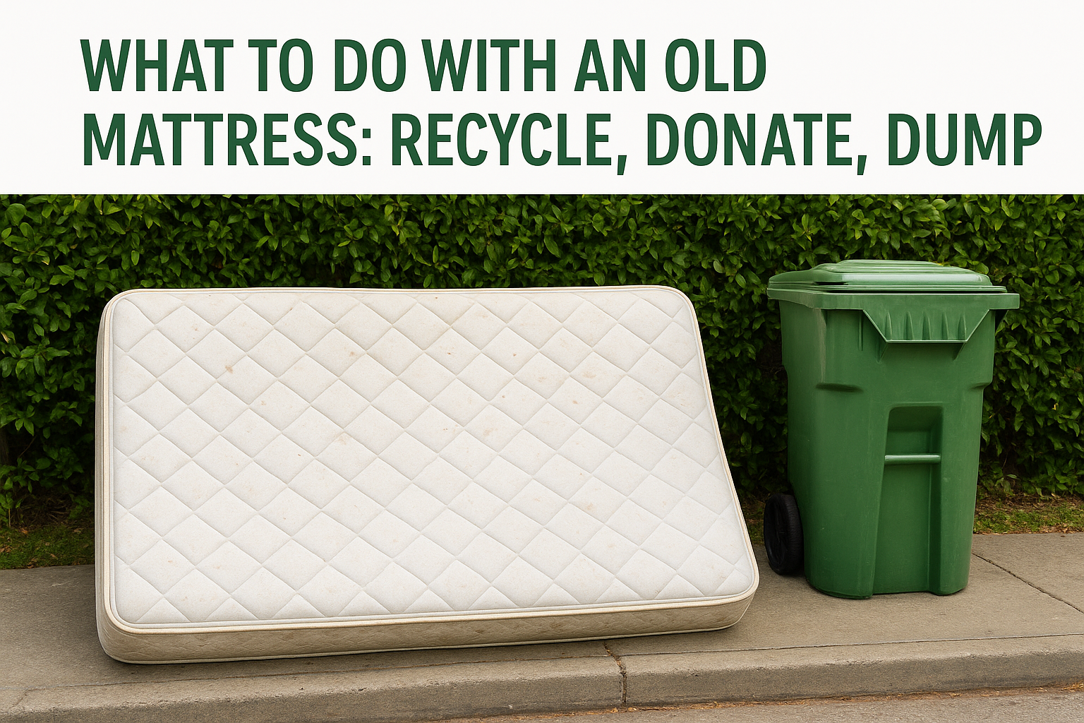 What To Do With An Old Mattress: Recycle, Donate, Dump