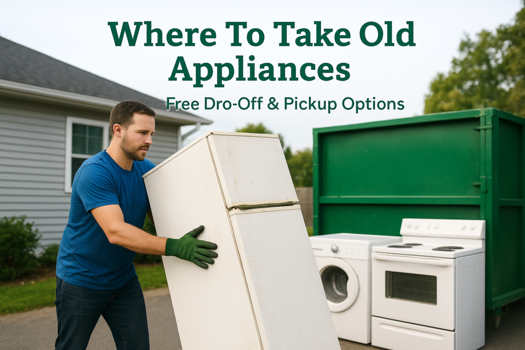 Where To Take Old Appliances: Free Drop-Off & Pickup Options