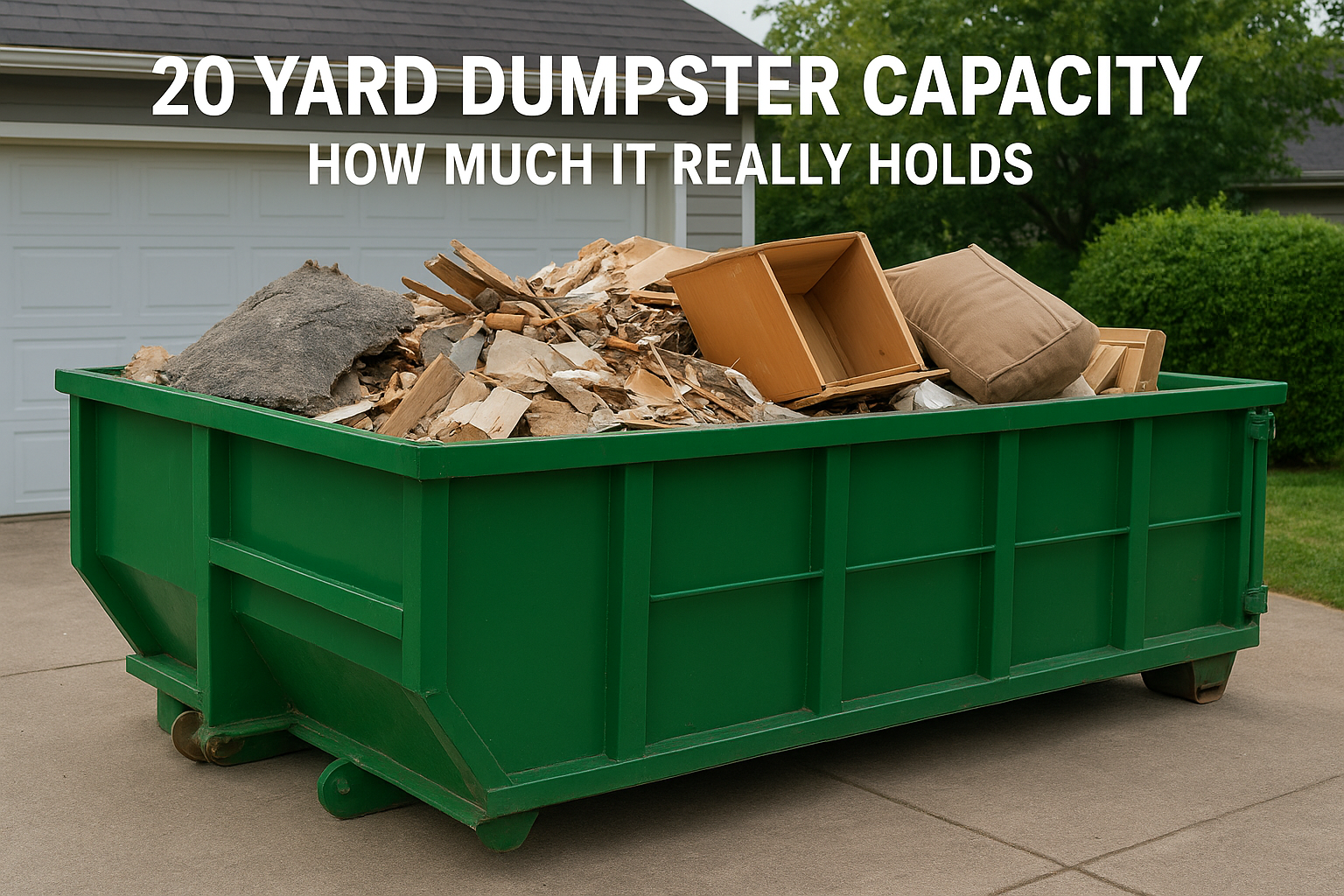 20 Yard Dumpster Capacity: How Much It Really Holds