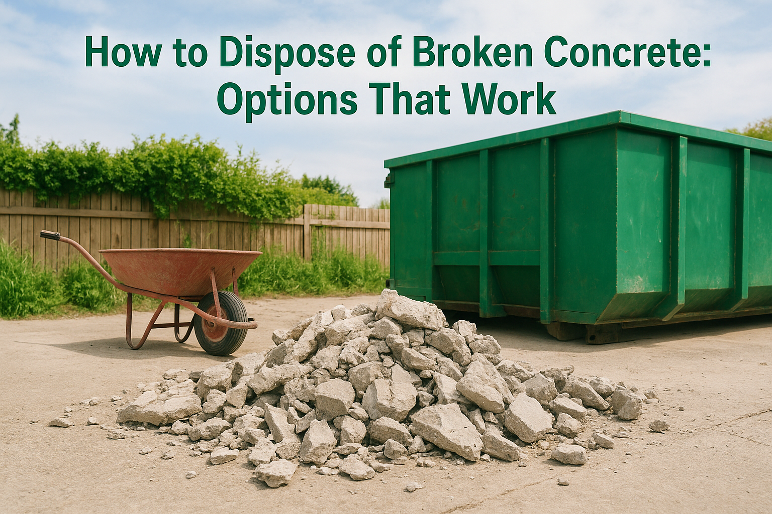How to Dispose of Broken Concrete: Options That Work