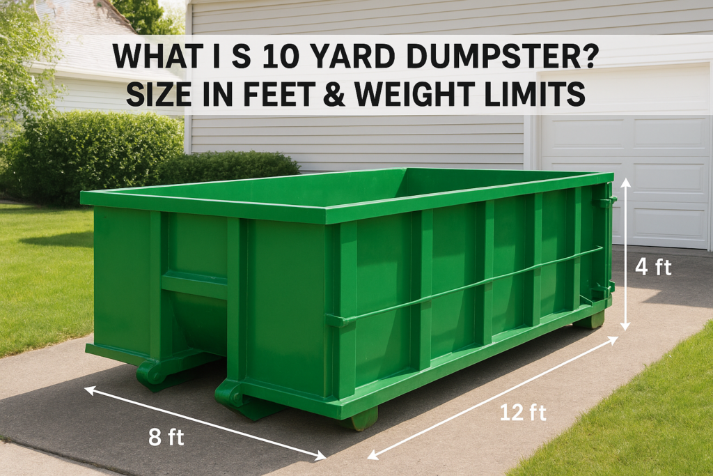 What Is A 10 Yard Dumpster? Size In Feet & Weight Limits